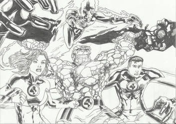 Fantastic Four - pencil drawing