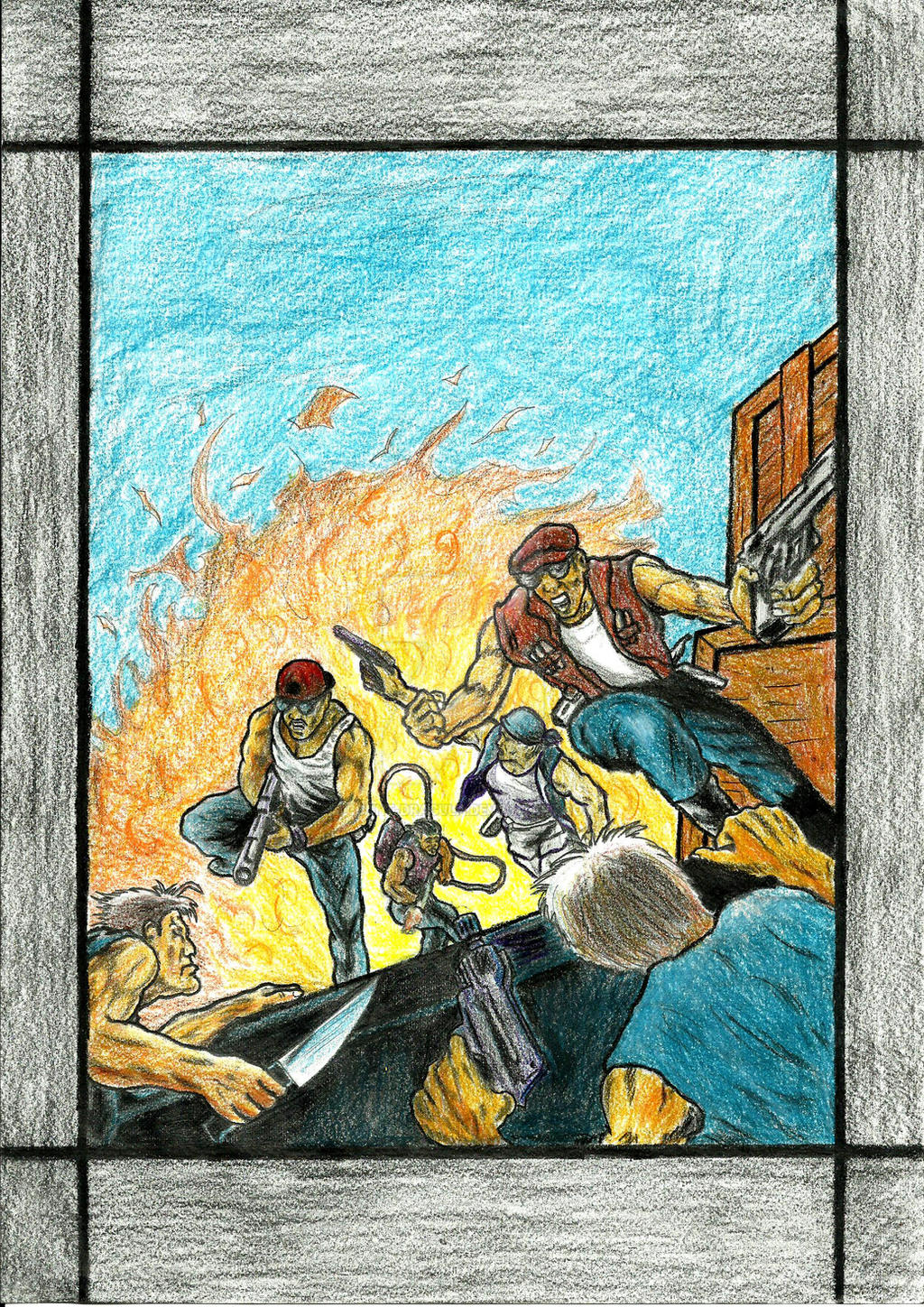 Contra Force - color pencils fan art by Count-Dragula on DeviantArt