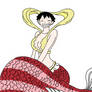 Luffy as Shirahoshi