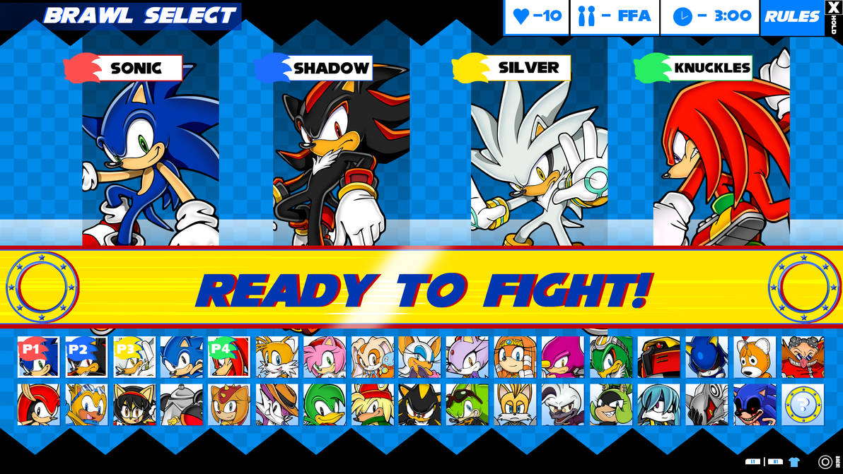 Sonic Smash Bros. Characters Select Screen by MugenGem13 on DeviantArt
