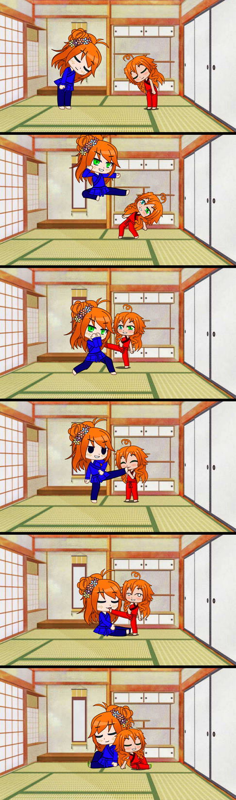 Clara and elizabeth karate match by 1Pororo on DeviantArt