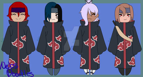 Akatsuki Infiltration AU Chibi-overview