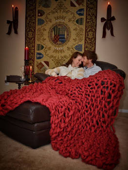 Red Chunky blanket