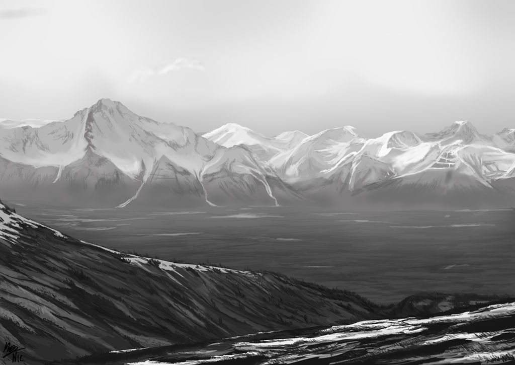 Digital Painting Exercise 2: Mountains