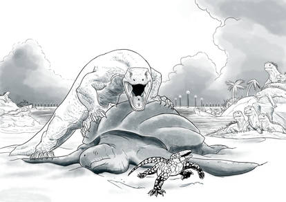 Inktober 2019 - No Man's Land - Reptile Isle