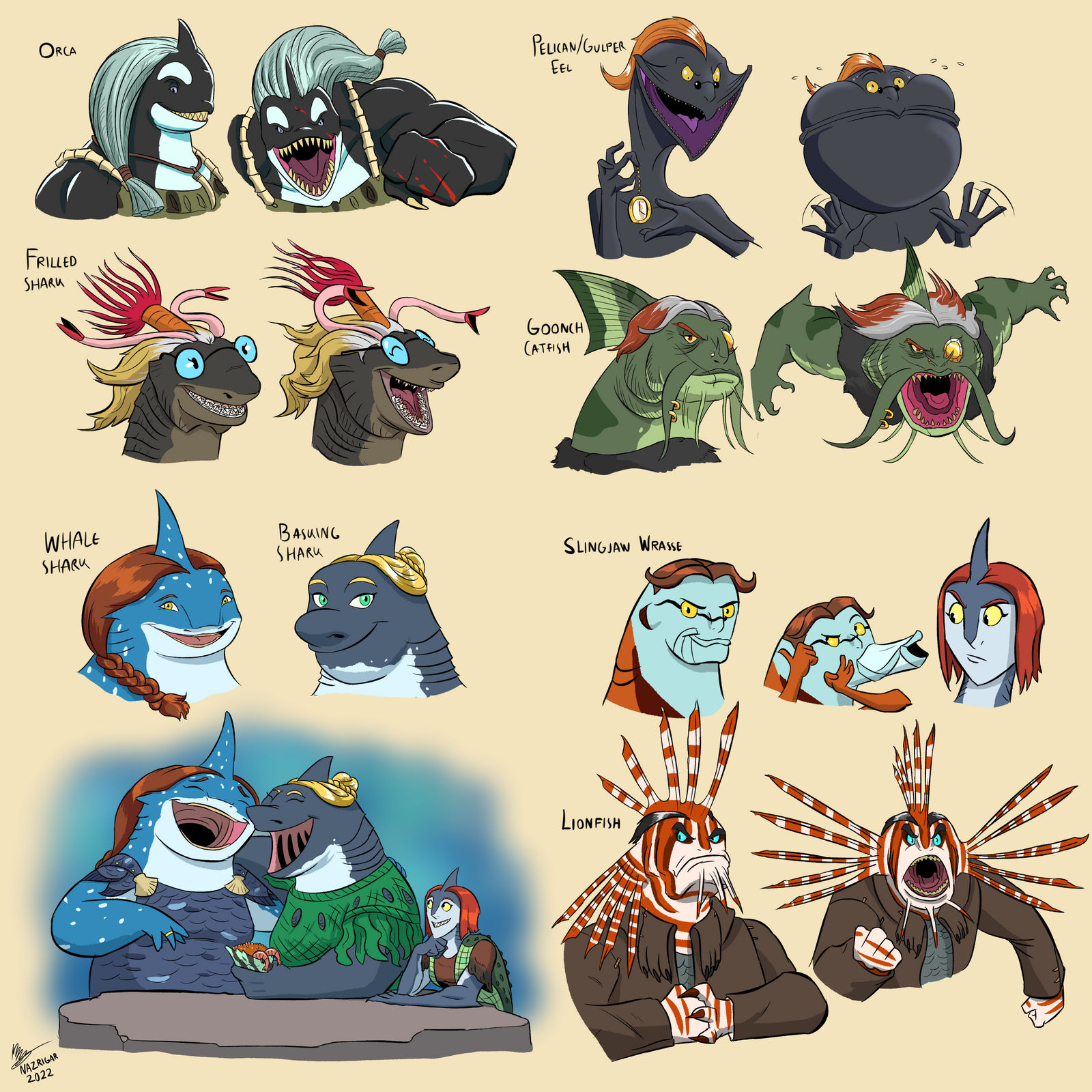 Mermay 2022: Even More Biology Inspired Merfolk by NazRigar on DeviantArt