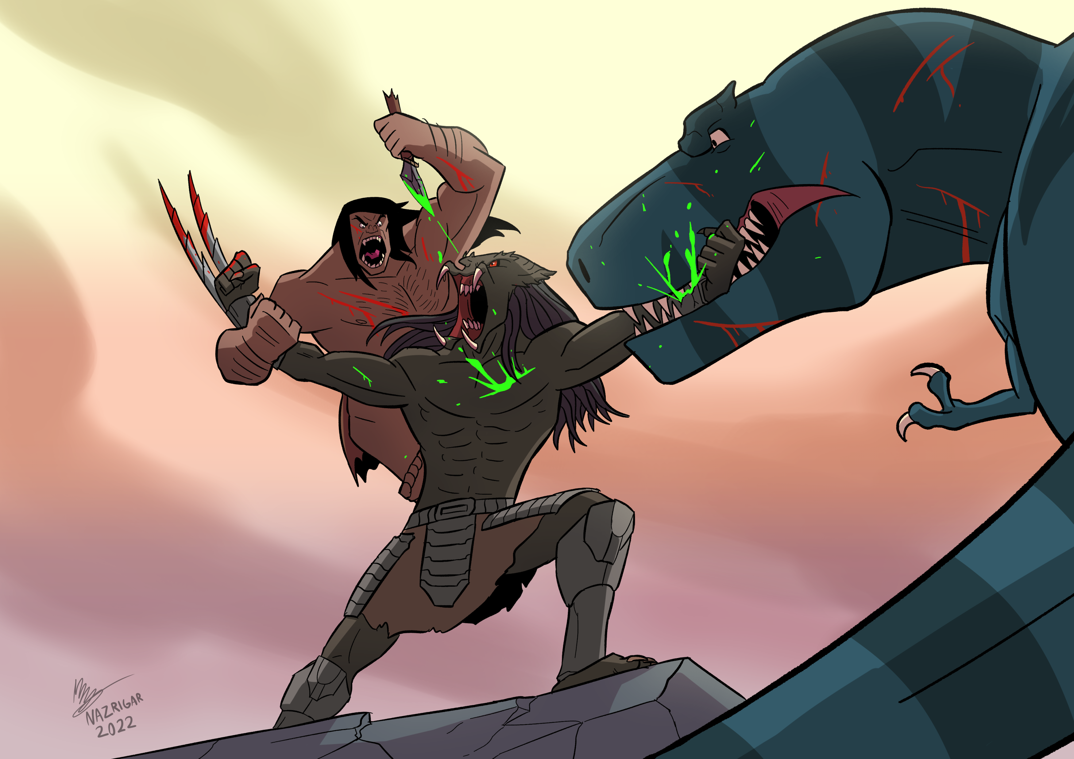 Primal: Spear and Fang vs Predator by NazRigar on DeviantArt Primal: Spear and Fang vs Predator by NazRigar on DeviantArt