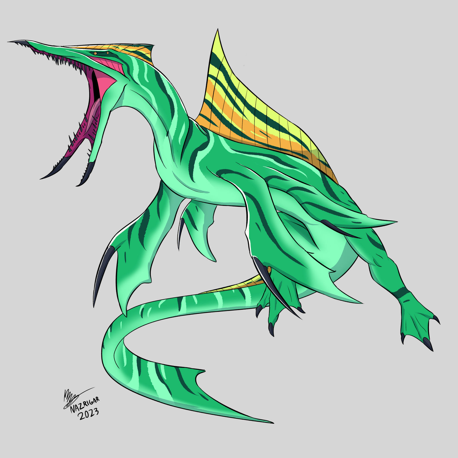 Kxakxuran - A Pandoran Analogue of Spinosaurus by NazRigar on