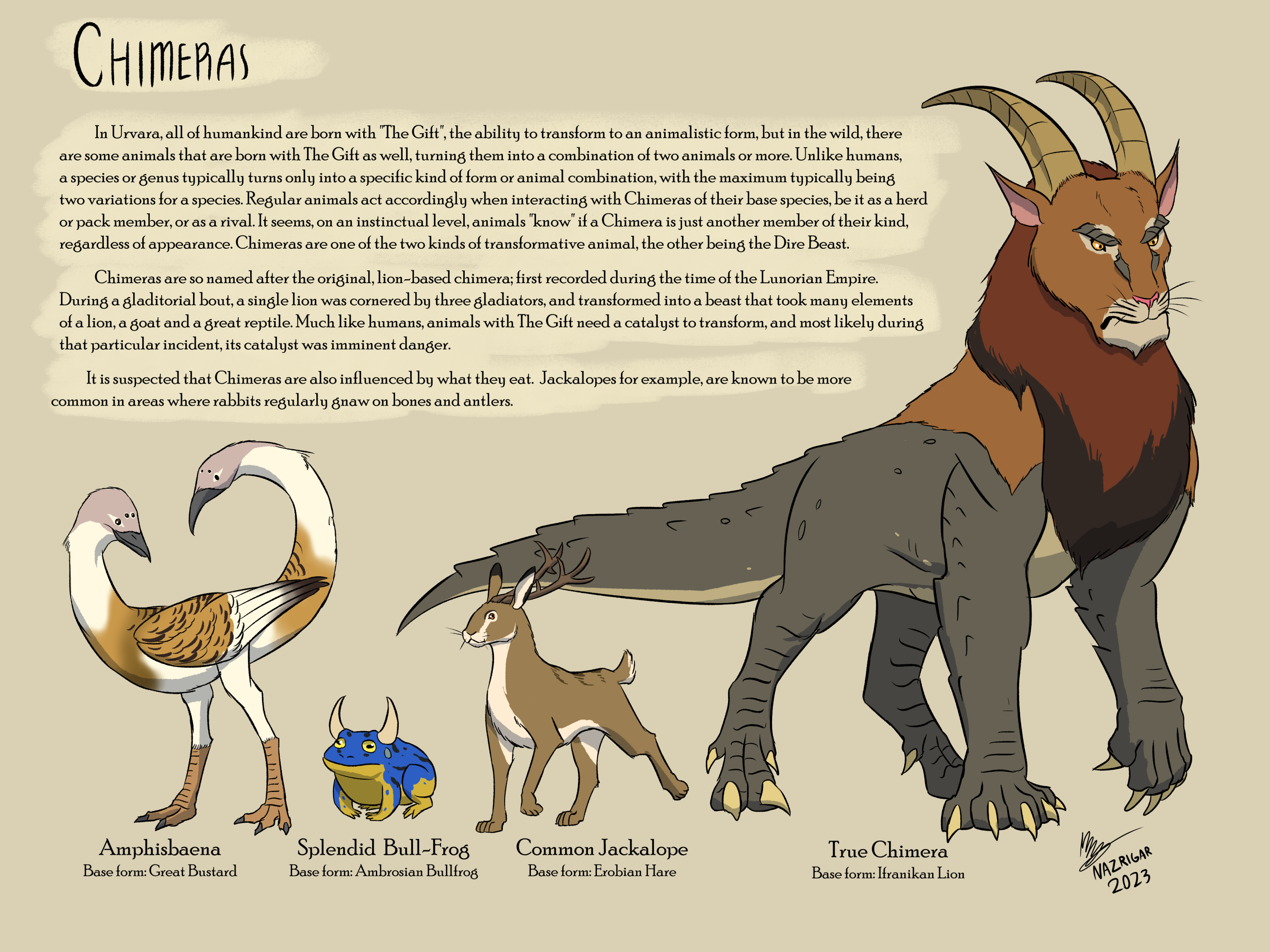 Chamara Creature Beast Fables - Chimeras by NazRigar on DeviantArt