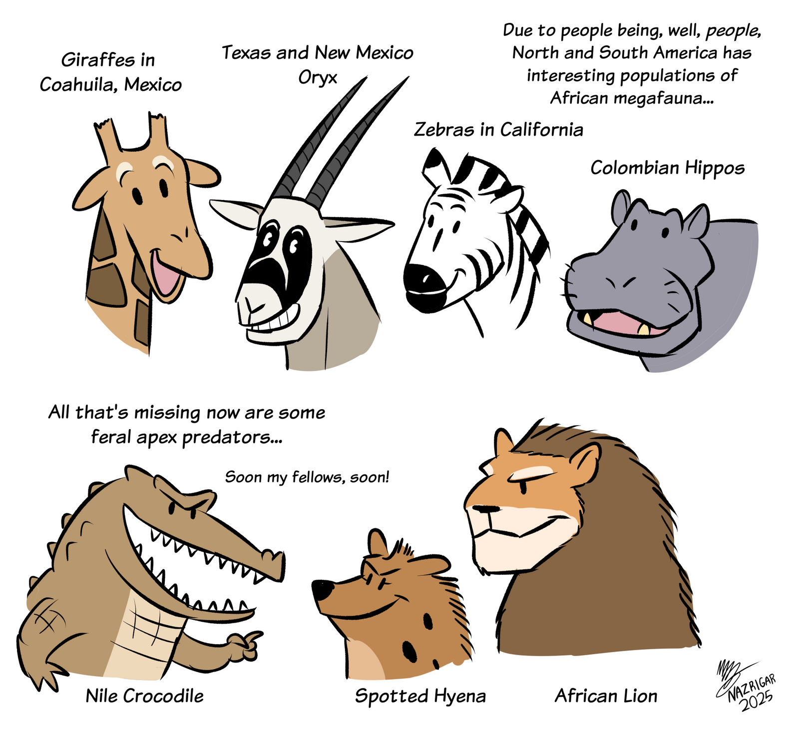 Doodle - Feral African Fauna in the Americas by NazRigar on DeviantArt