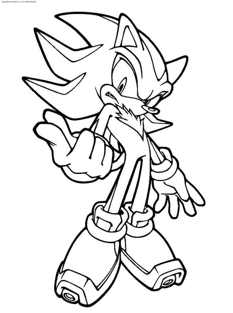 Coloring page - Shadow the Hedgehog