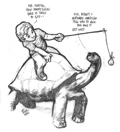 a boy and a turtle