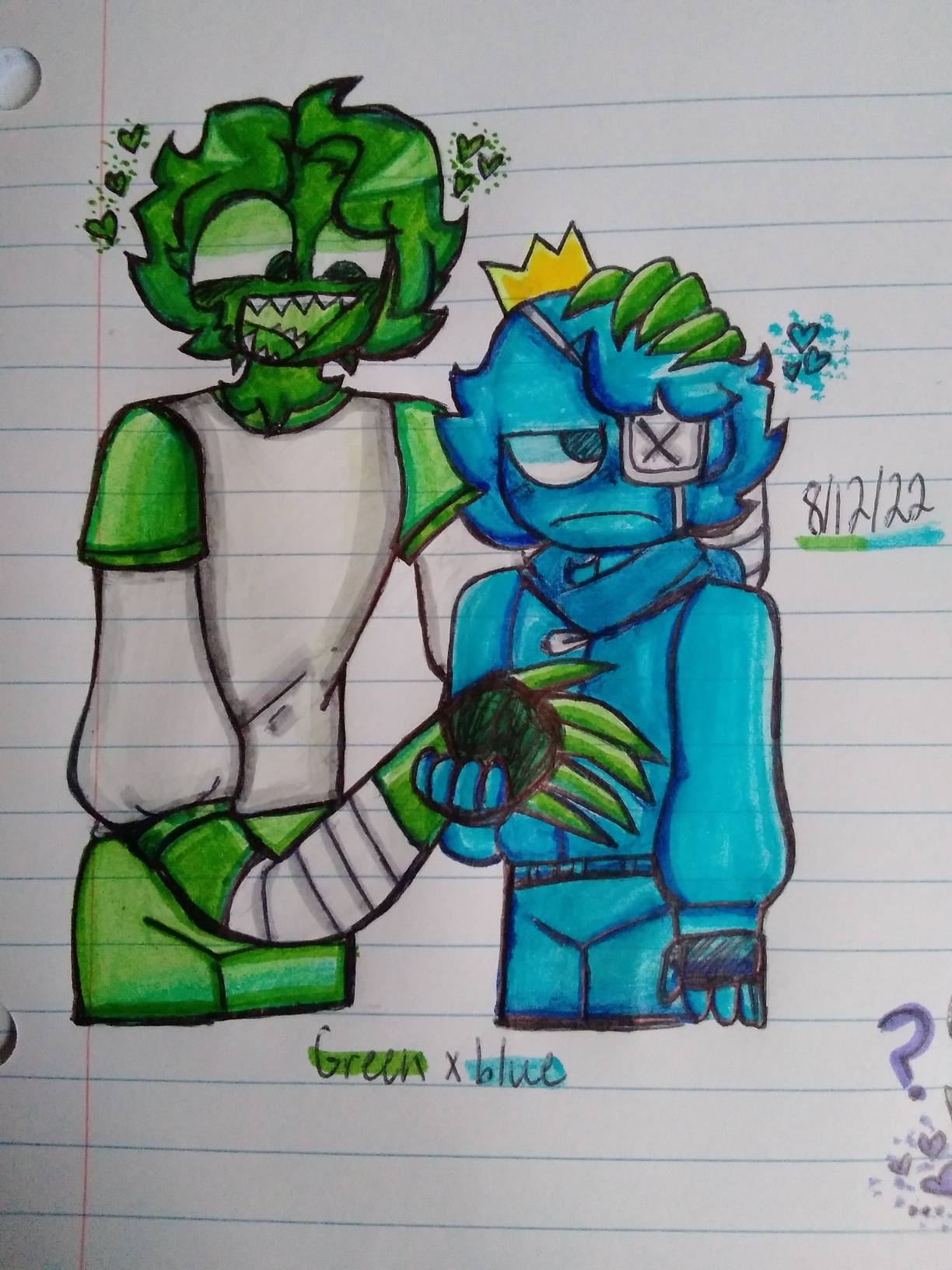 Blue x Green Rainbow Friends But Flushed by 1zummyx on DeviantArt