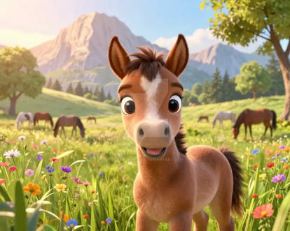 Sweet little pony:“hello, nice to meet you, who are you?“