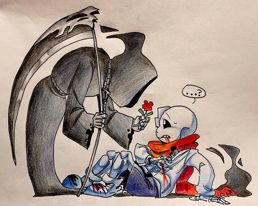 Reaper Sans Sketch by FjallaOne on DeviantArt