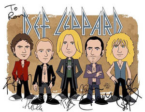 Def Leppard Band Cartoon