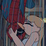 Mike/Spidey and Aiya kissing