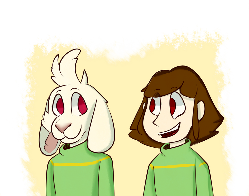 chara and asriel by ThylacineArtz on DeviantArt