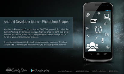Android Developer Icons - Photoshop Shapes