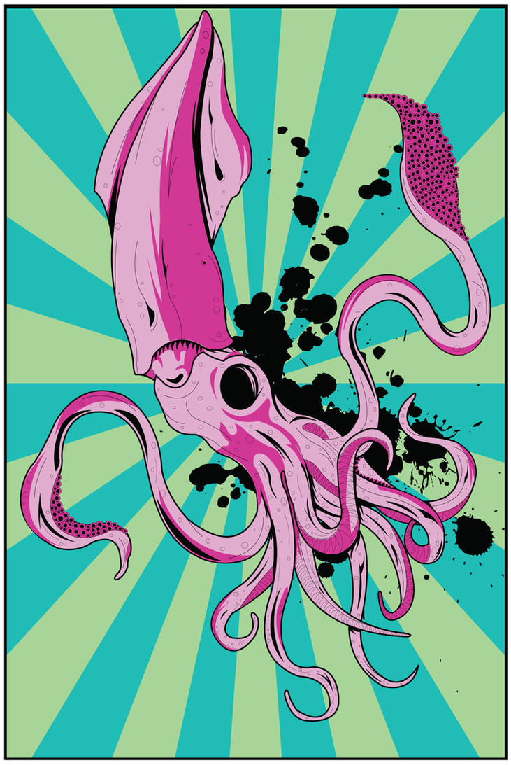 Игра в кальмара squid. Кальмар арт. Тентакли кальмар. Кальмар Графика. Персонажи кальмара.