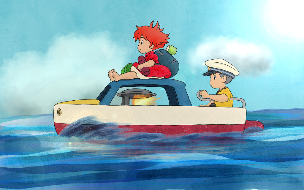 Ponyo and Sosuke on a Boat by EthanStreblow on DeviantArt