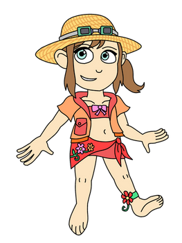 Beach Hat Kid (Red Recolor)