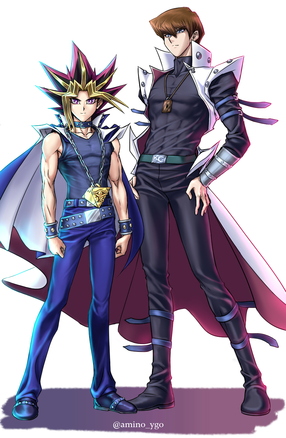 Yami And Kaiba (Colored)