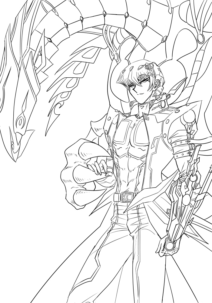 [Lineart] Kaiba And DEWD