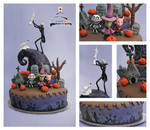 Nightmare Before Xmas Cake by The-Nonexistent