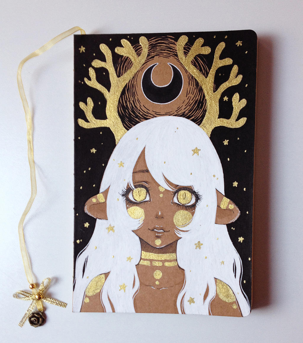 Astral Huemul - Metallic Echoes Handmade Notebook