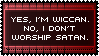 I Don't Worship Satan Wiccan Stamp by AdaleighFaith