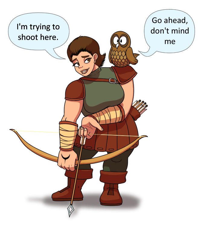 Dwarf ranger and her animal companion. by katheb on DeviantArt