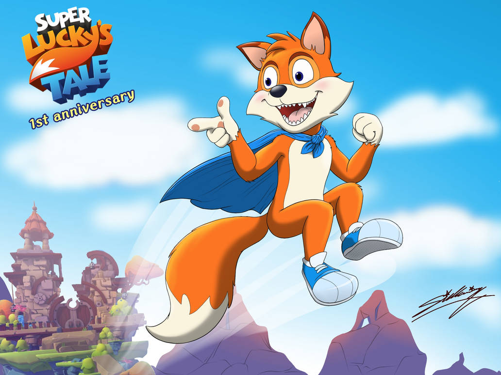 New lucky tale. Super Lucky s Tale. Лисенок Lucky Tale. Super Lucky's Tale персонажи. Super Lucky's Tale арт.