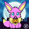 [Halloween Animated Avatar Commission] Rose Eevee by InukoPuppy