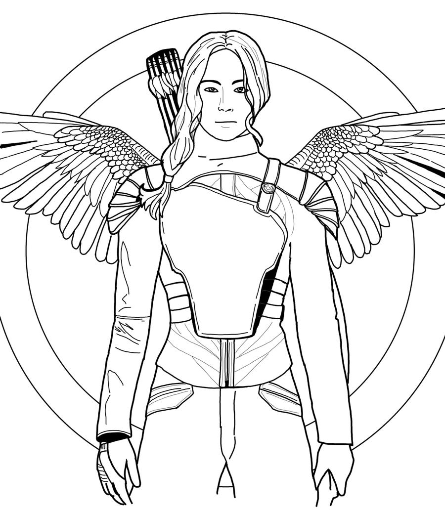 hunger games il canto della rivolta lineart by shingery on deviantart