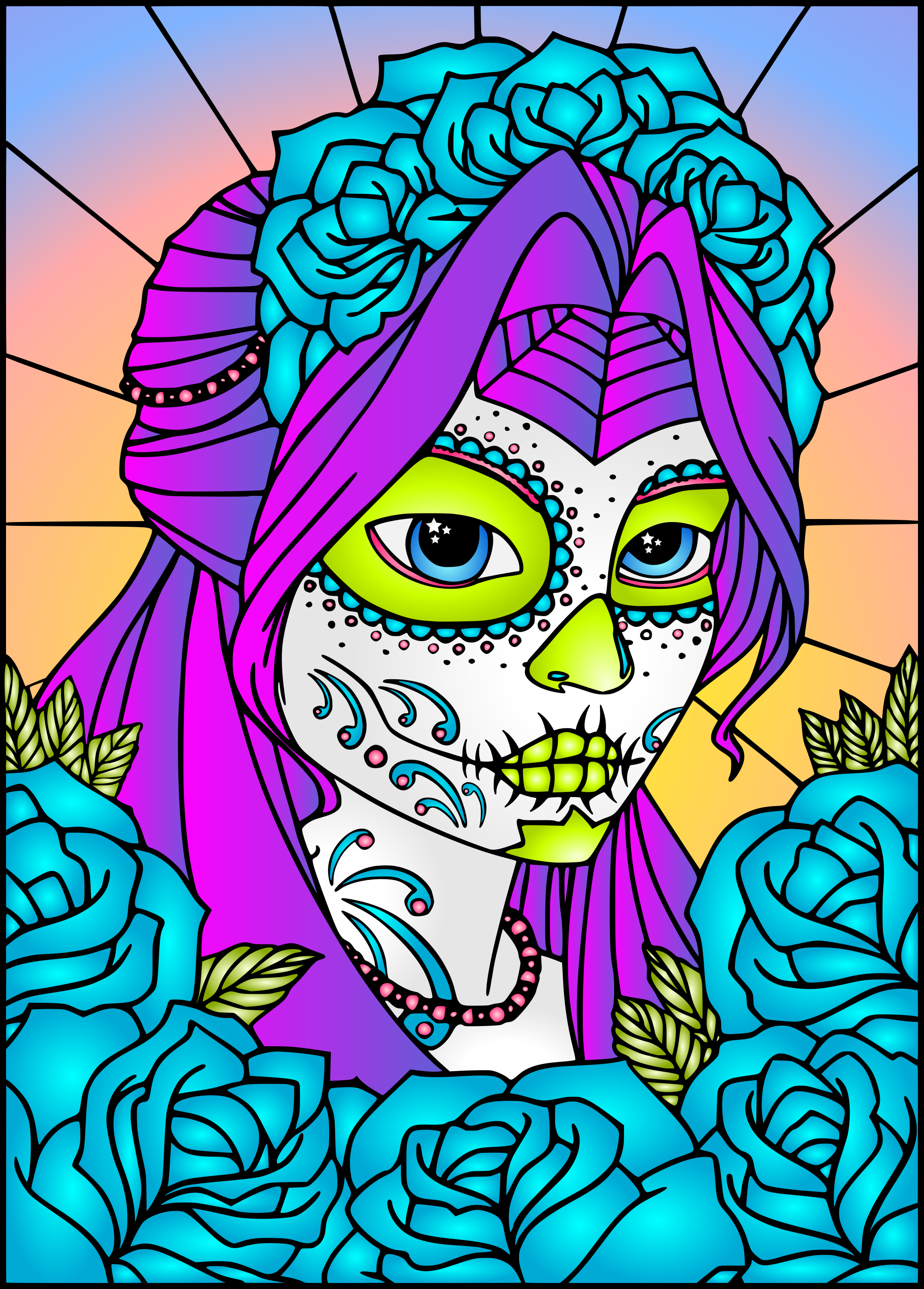La-Catrina-2019-colores-degradados by Creaciones-Jean on DeviantArt La-Catrina-2019-colores-degradados by Creaciones-Jean on DeviantArt