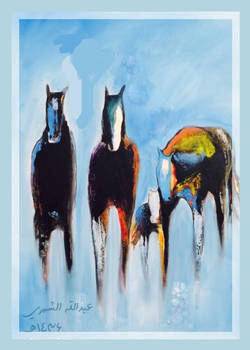 Abstract horses 