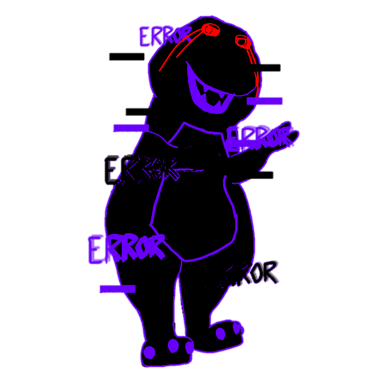 Barney Error Rage Monster F-EX Error Barney by ZamirZunnurTheArtist on DeviantArt