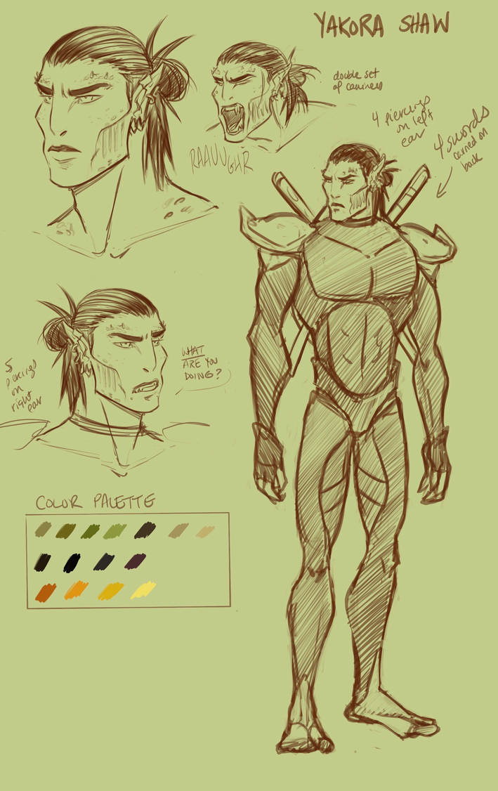 Yakora - Character Design Sketches by DannieKW on DeviantArt