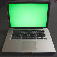 Laptop with green screen