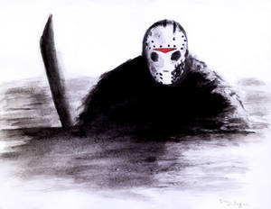 Friday the 13th part 7 paint and brush Jason