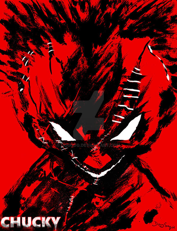 Chucky Red background 2 by DougSQ on DeviantArt