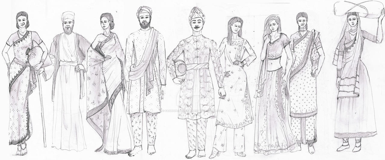ANCIENT INDIA - Fashion History Study by FashionARTventures on