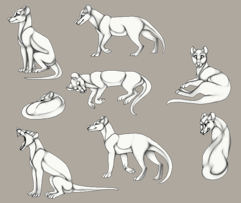 Chatlands Thylacine Pose Set Willows Exclusive by Laikanthropy on