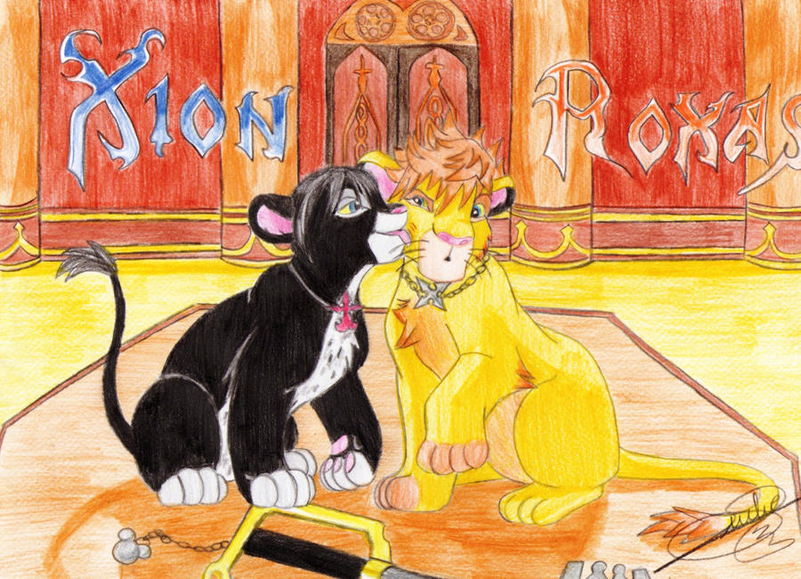 Xion and Roxas lions