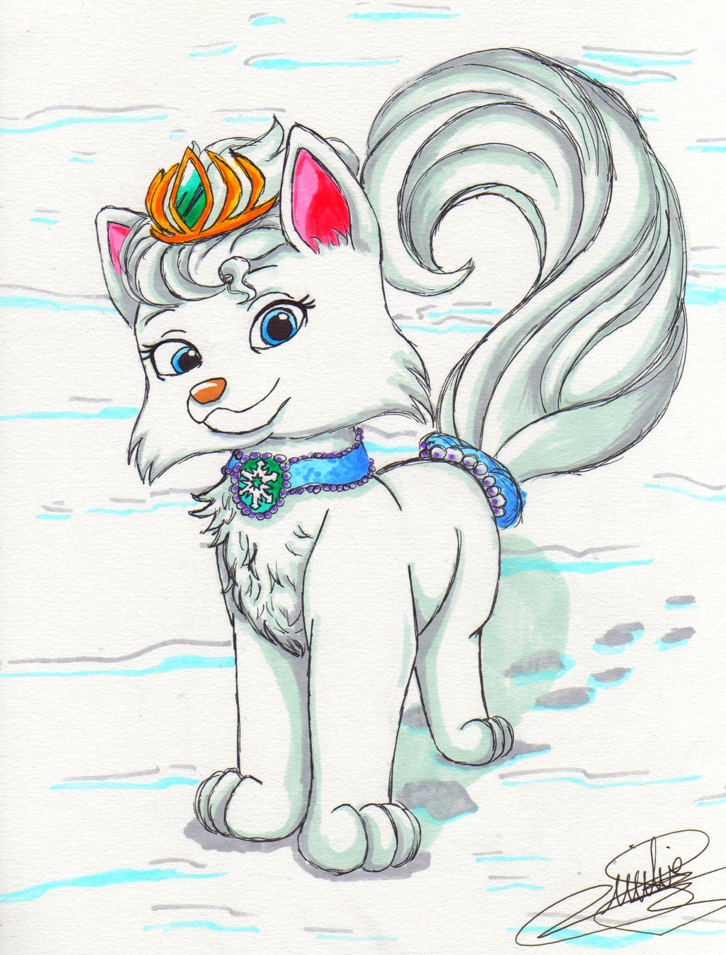 Palace Pets of Elsa: Ice, the wolf by SailorMiha on DeviantArt
