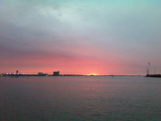 Sunrise over Logan Airport