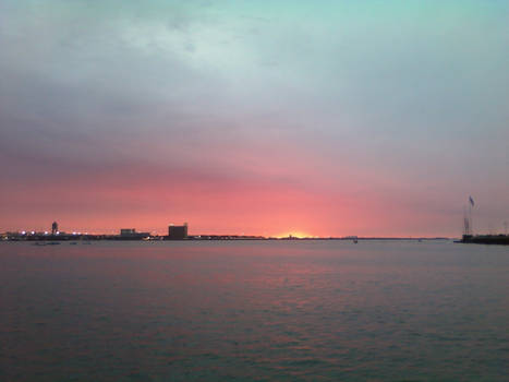 Sunrise over Logan Airport