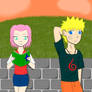 NaruSaku_Under the sunset sky