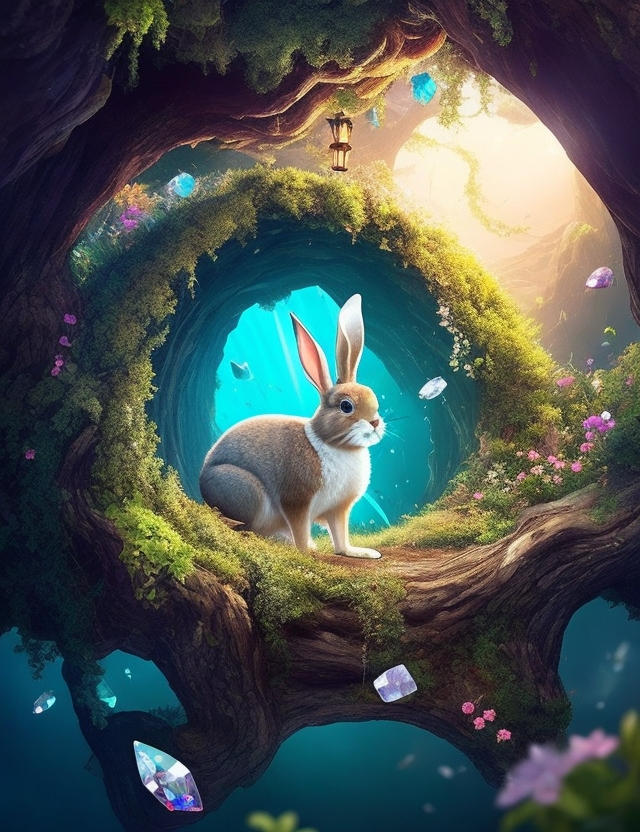 falling down rabbit hole by angieaidigital on DeviantArt